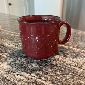 Red Speckled Ceramic Mug